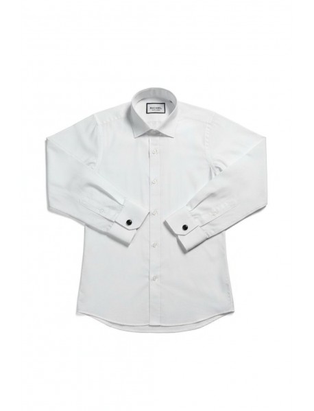 WHITE DOUBLE CUFF SHIRT