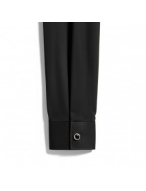 BLACK DOUBLE CUFF SHIRT