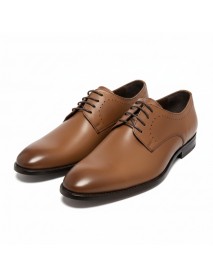BROWN LEATHER DERBY LACE UP