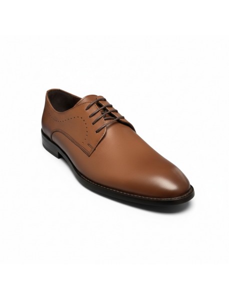 BROWN LEATHER DERBY LACE UP