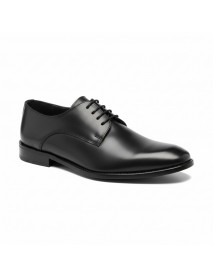 BLACK DERBY LEATHER SHOES
