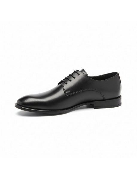 BLACK DERBY LEATHER SHOES