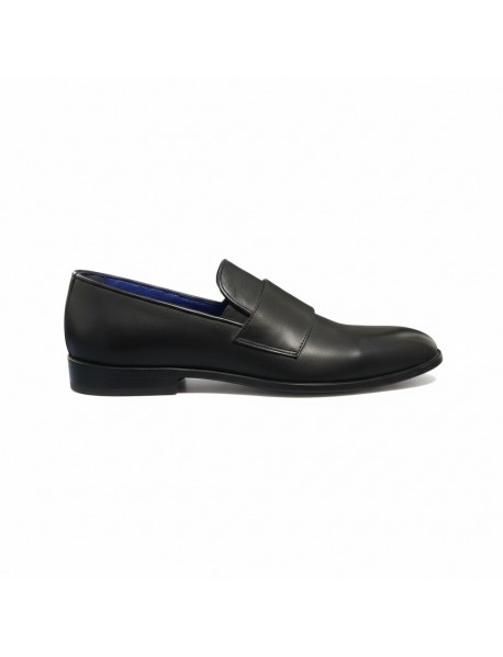 BLACK LEATHER DOUBLE MONK STRAP 