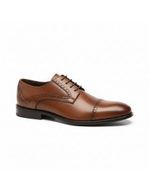 BROWN LEATHER DERBY LACE UP