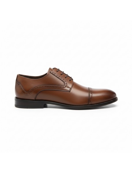 BROWN LEATHER DERBY LACE UP