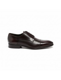 BURGUNDY LEATHER DERBY TOE CAP SHOES