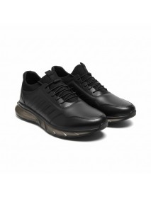 BLACK SMART CASUAL TRAINERS