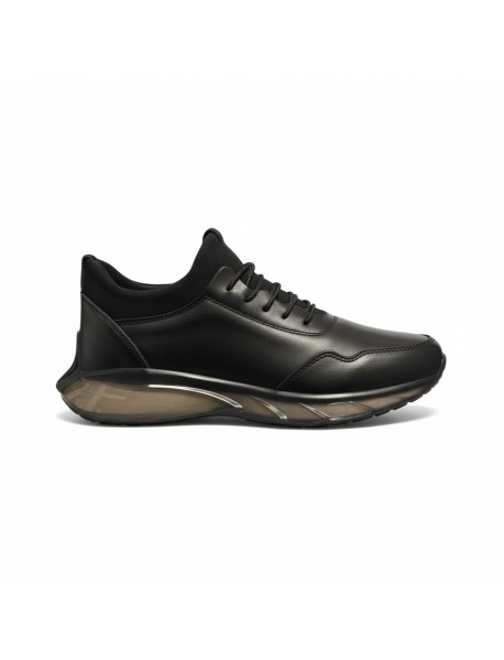BLACK SMART CASUAL TRAINERS